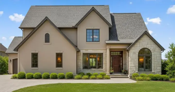 European house plans 21-1069 - front exterior, 3,086 sq ft, 4 bed, 3 bath house plans | Monster House Plans