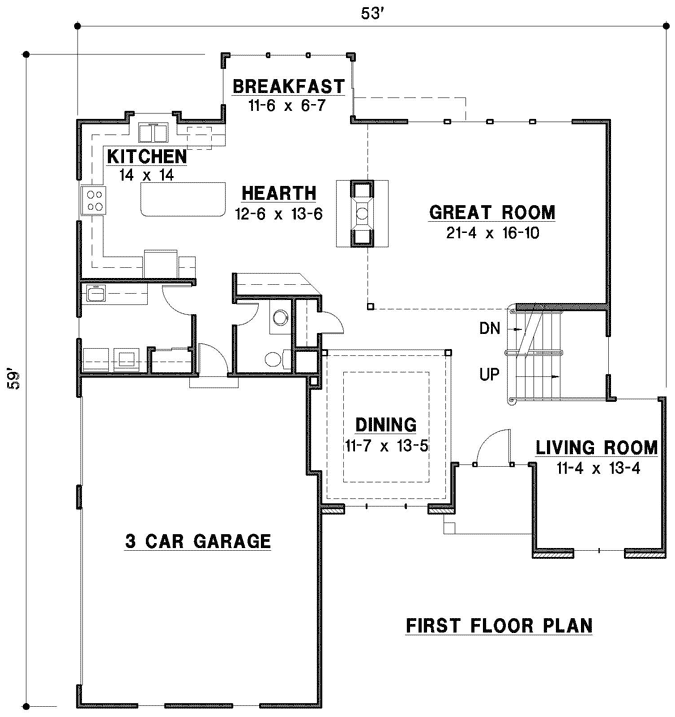 Main Floor Plan: 21-1069