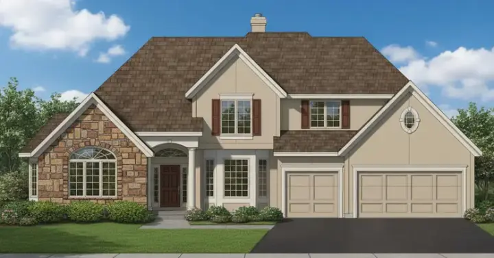 Traditional house plans 21-1072 - front exterior, 3,293 sq ft, 4 bed, 3 bath house plans | Monster House Plans