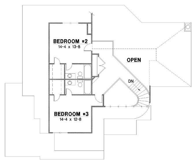 Upper/Second Floor Plan: 21-1074