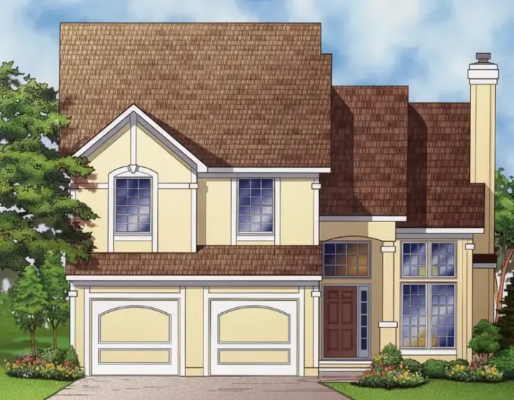 Traditional house plans 21-1080 - front exterior, 1,746 sq ft, 3 bed, 2 bath house plans | Monster House Plans