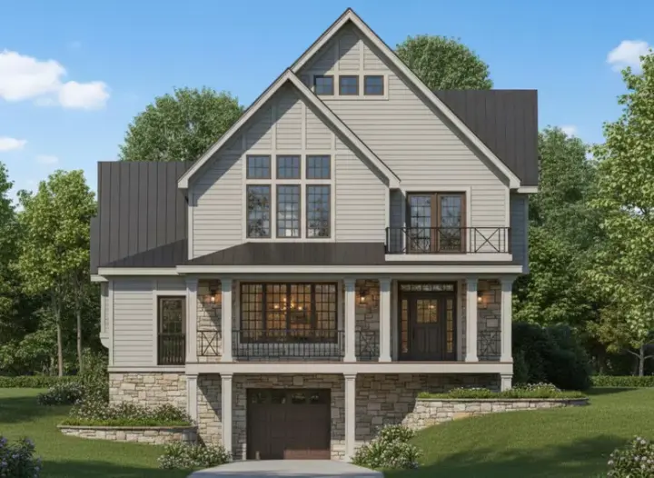 Traditional house plans 21-113 - front exterior, 3,226 sq ft, 3 bed, 2 bath house plans | Monster House Plans