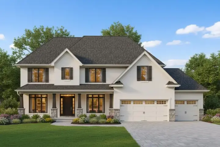 Traditional house plans 21-120 - front exterior, 3,011 sq ft, 4 bed, 3 bath house plans | Monster House Plans