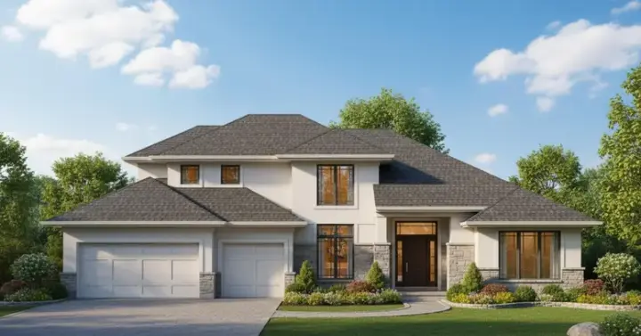 Traditional house plans 21-122 - front exterior, 2,708 sq ft, 4 bed, 5 bath house plans | Monster House Plans