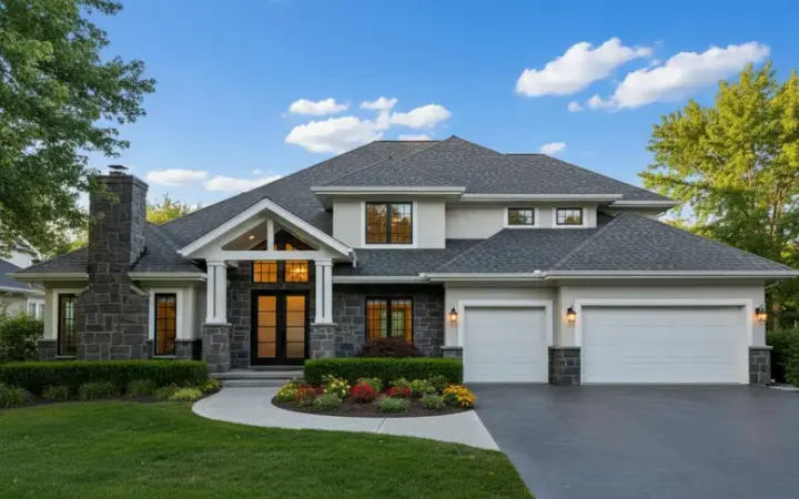 Traditional house plans 21-128 - front exterior, 4,070 sq ft, 5 bed, 4 bath house plans | Monster House Plans