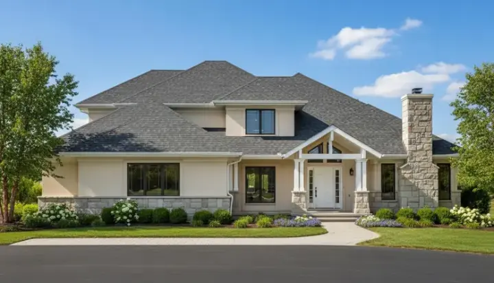 Traditional house plans 21-129 - front exterior, 3,426 sq ft, 5 bed, 3 bath house plans | Monster House Plans