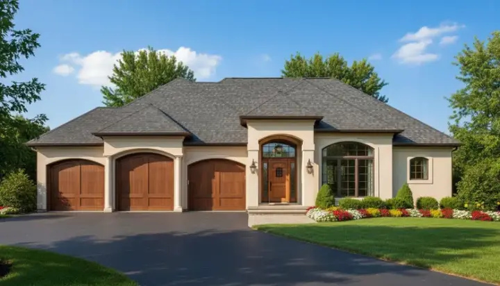 Traditional house plans 21-136 - front exterior, 3,005 sq ft, 3 bed, 2 bath house plans | Monster House Plans
