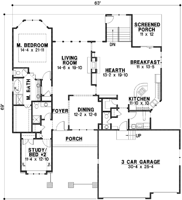 Main Floor Plan: 21-140