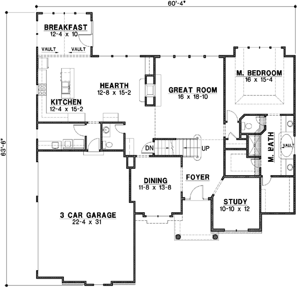 Main Floor Plan: 21-142