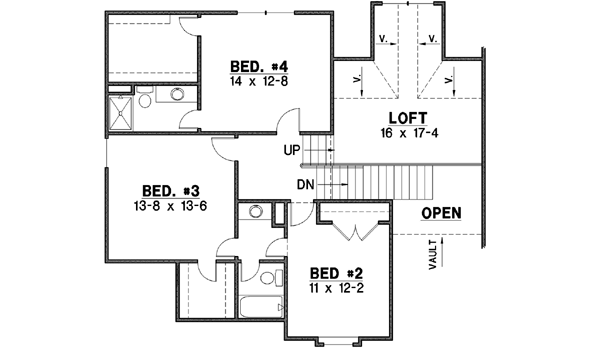 Upper/Second Floor Plan: 21-142
