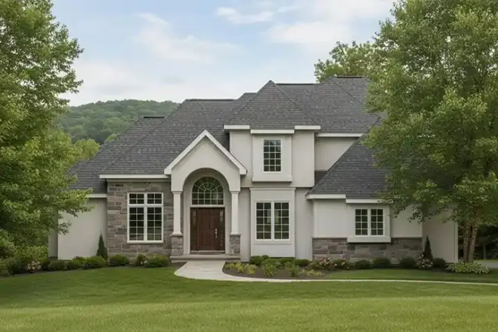 Traditional house plans 21-144 - front exterior, 3,013 sq ft, 4 bed, 3 bath house plans | Monster House Plans