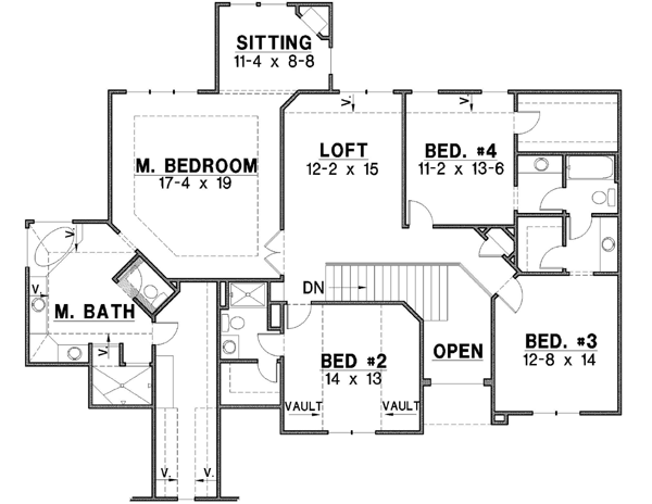 Upper/Second Floor Plan: 21-148