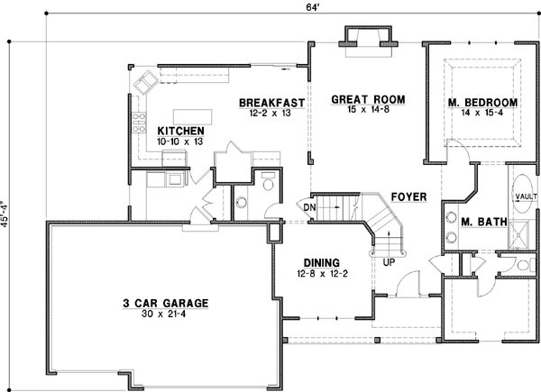 Main Floor Plan: 21-154