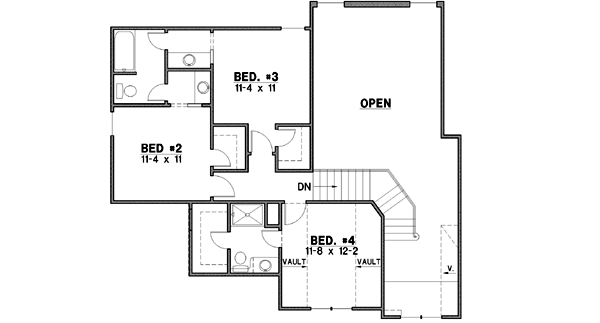 Upper/Second Floor Plan: 21-154