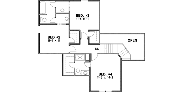 Upper/Second Floor Plan: 21-155
