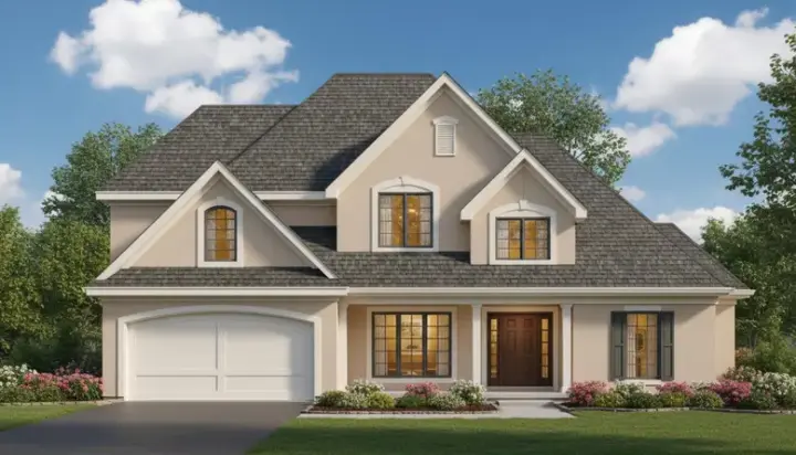 Traditional house plans 21-156 - front exterior, 2,398 sq ft, 4 bed, 3 bath house plans | Monster House Plans
