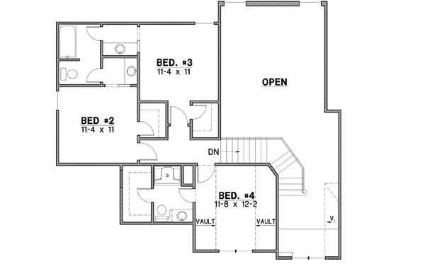 Upper/Second Floor Plan: 21-156