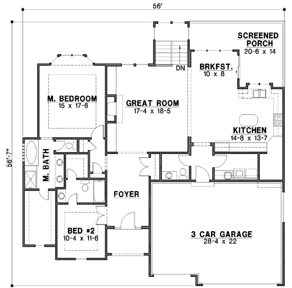 Main Floor Plan: 21-172