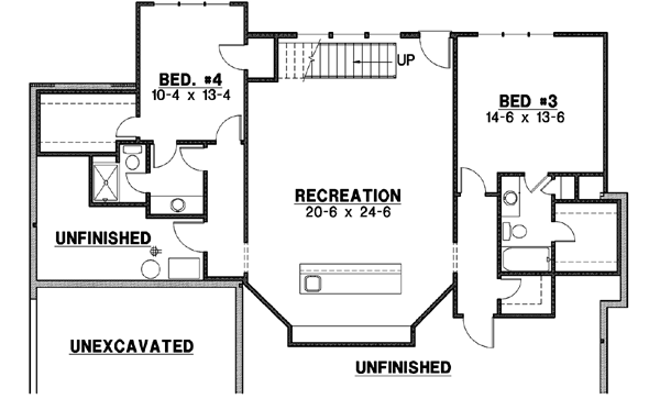 Lower Floor Plan: 21-174