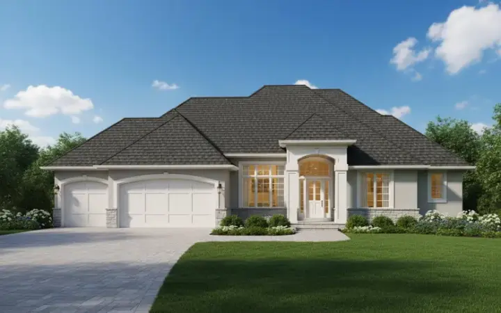 Traditional house plans 21-176 - front exterior, 3,636 sq ft, 4 bed, 3 bath house plans | Monster House Plans