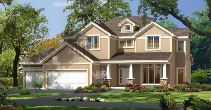 Traditional house plans 21-183 - front exterior, 3,053 sq ft, 4 bed, 3 bath house plans | Monster House Plans