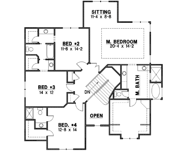Upper/Second Floor Plan: 21-184