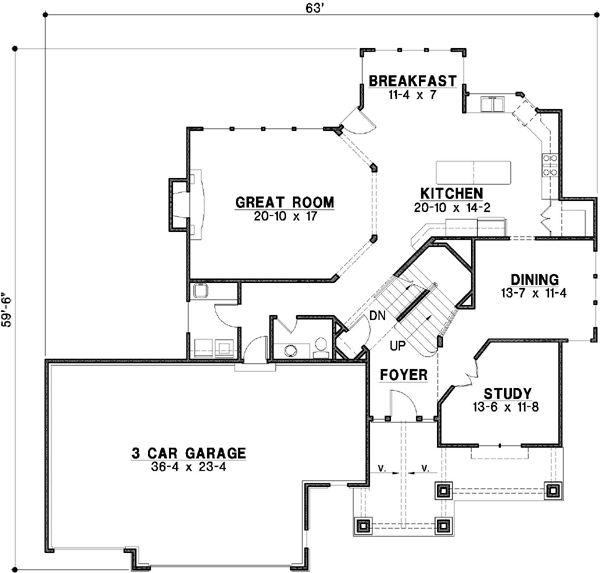 Main Floor Plan: 21-185