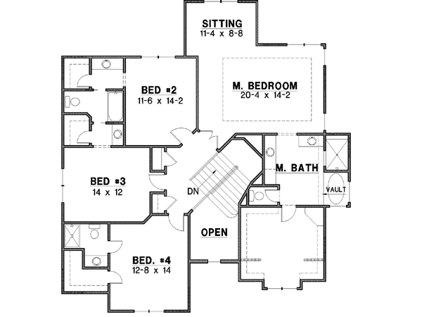 Upper/Second Floor Plan: 21-185
