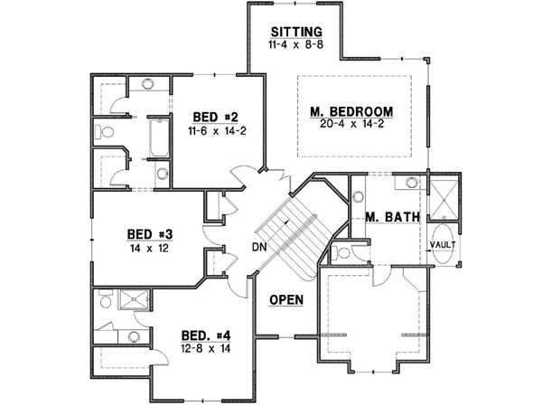 Upper/Second Floor Plan: 21-186
