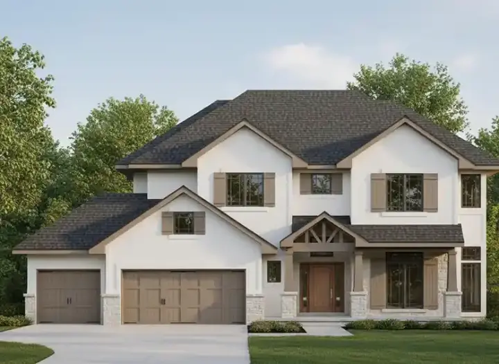 Traditional house plans 21-190 - front exterior, 3,233 sq ft, 4 bed, 3 bath house plans | Monster House Plans