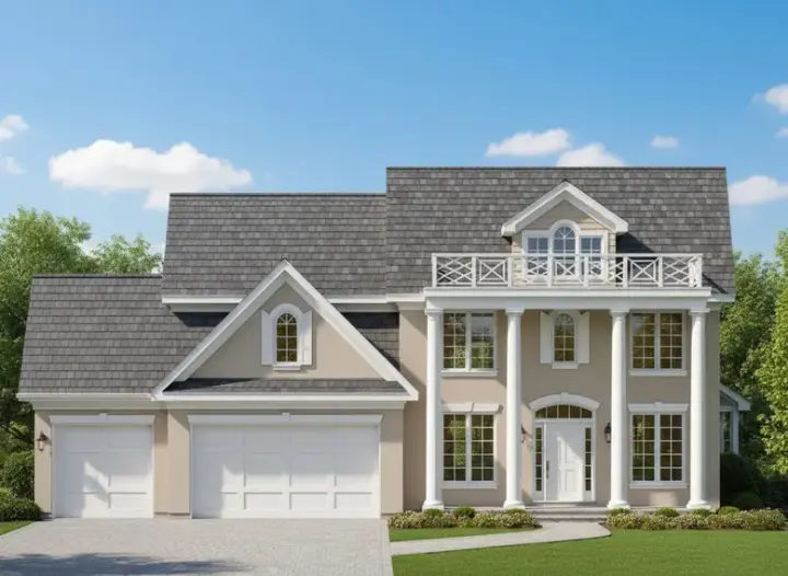 Traditional house plans 21-191 - front exterior, 2,794 sq ft, 4 bed, 3 bath house plans | Monster House Plans