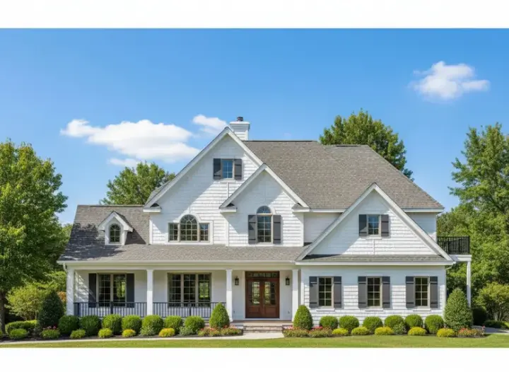 Traditional house plans 21-197 - front exterior, 3,673 sq ft, 4 bed, 3 bath house plans | Monster House Plans