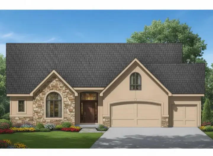 Traditional house plans 21-202 - front exterior, 2,675 sq ft, 4 bed, 4 bath house plans | Monster House Plans