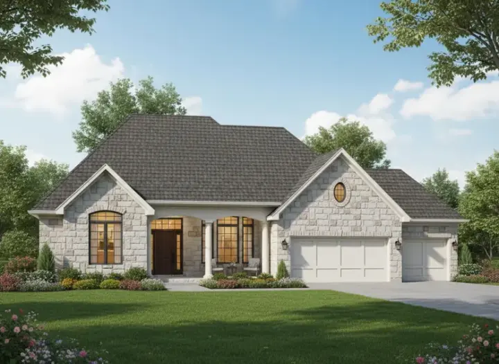 Traditional house plans 21-212 - front exterior, 3,011 sq ft, 4 bed, 3 bath house plans | Monster House Plans