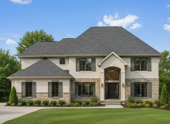 Traditional house plans 21-222 - front exterior, 3,243 sq ft, 4 bed, 3 bath house plans | Monster House Plans