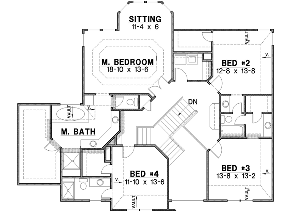 Upper/Second Floor Plan: 21-222