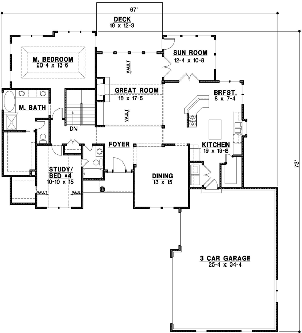 Traditional House Plan 2 Bedrooms 2 Bath 2141 Sq Ft Plan 21 226