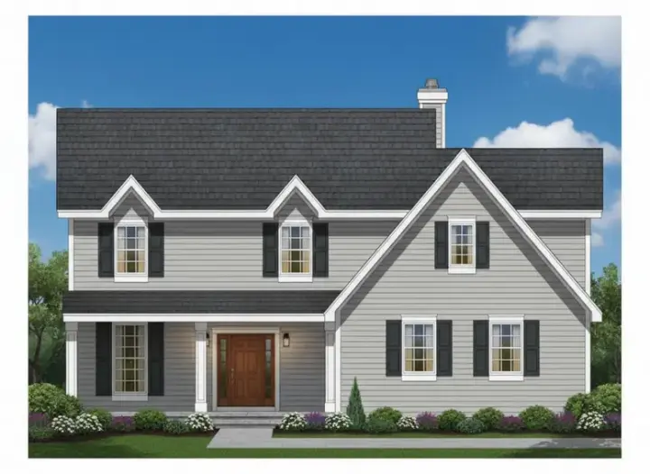Traditional house plans 21-239 - front exterior, 2,085 sq ft, 4 bed, 2 bath house plans | Monster House Plans