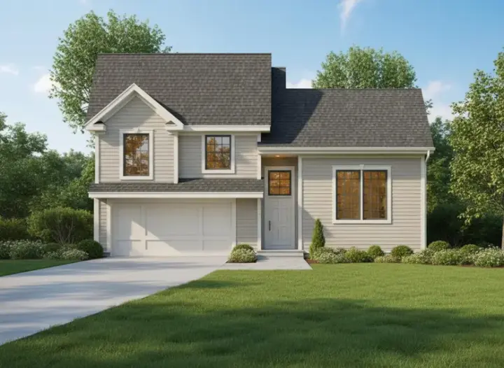 Traditional house plans 21-267 - front exterior, 1,380 sq ft, 3 bed, 2 bath house plans | Monster House Plans
