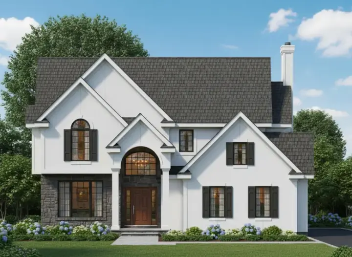 Traditional house plans 21-278 - front exterior, 2,731 sq ft, 4 bed, 3 bath house plans | Monster House Plans