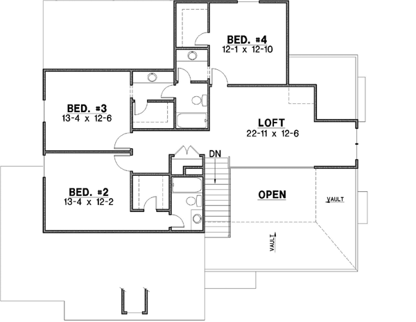 Upper/Second Floor Plan: 21-288