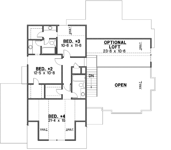 Upper/Second Floor Plan: 21-289