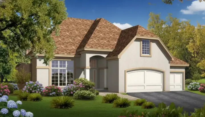 Traditional house plans 21-295 - front exterior, 2,256 sq ft, 4 bed, 3 bath house plans | Monster House Plans