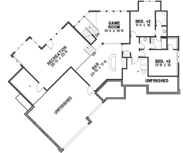Lower Floor Plan: 21-300