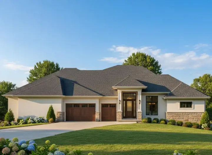 Traditional house plans 21-302 - front exterior, 4,130 sq ft, 3 bed, 3 bath house plans | Monster House Plans