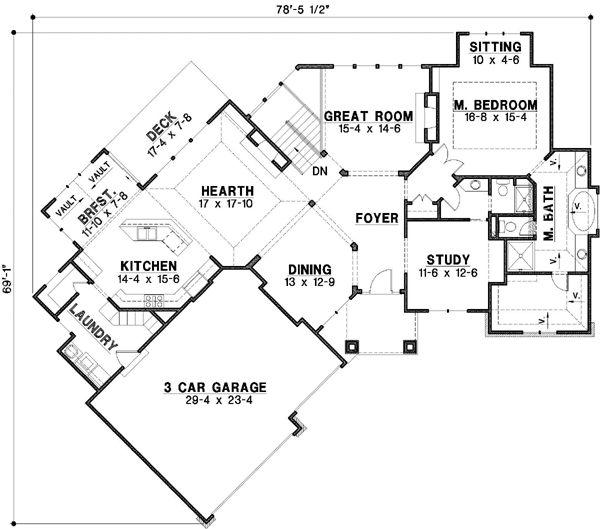 Main Floor Plan: 21-302