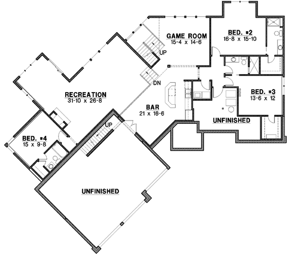 Lower Floor Plan: 21-303