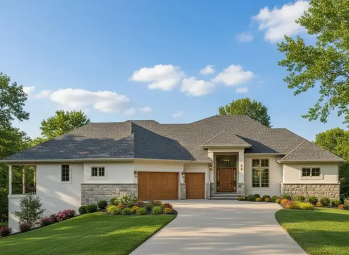 Traditional house plans 21-305 - front exterior, 3,783 sq ft, 4 bed, 3 bath house plans | Monster House Plans