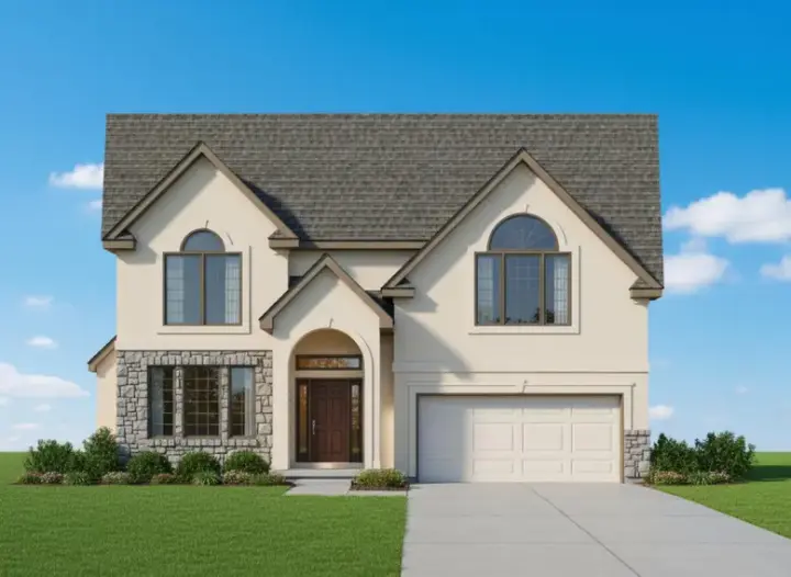 Traditional house plans 21-310 - front exterior, 2,365 sq ft, 4 bed, 3 bath house plans | Monster House Plans