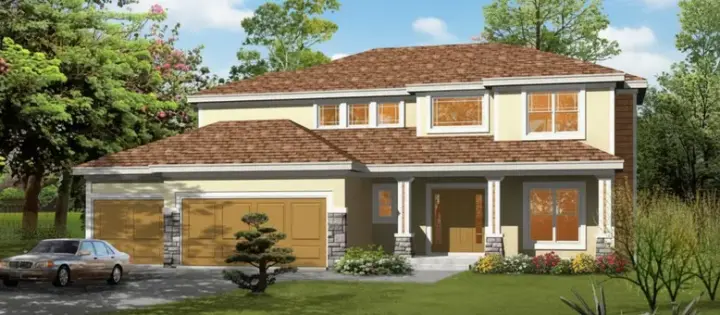 Traditional house plans 21-324 - front exterior, 2,703 sq ft, 4 bed, 3 bath house plans | Monster House Plans